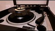 1970's Bush BSR record player, automatic record changer in operation