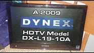 Eskie's Vlog 092723: A 2009 Dynex HDTV Model DX-L19-10A