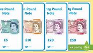 British (UK) Money Coins and Notes Display Posters KS1 Printable