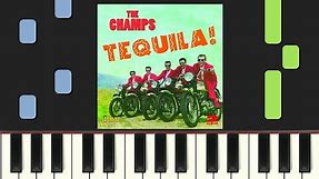 piano tutorial "TEQUILA" by Chuck Rio, The Champs, 1958, with free sheet music (pdf)