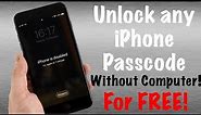 NEW! Unlock iPhone Without Computer✔ Forgot Passcode| How To Unlock or Bypass LockScreen