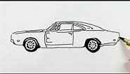 How to Draw a Dodge Charger Car