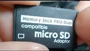 Sony Pro Duo memory card on Windows Desktop