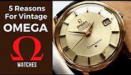 Vintage Omega Watches From the 40s to 70s. Seamaster, Jumbo, Bumper, Constellation and Genève.