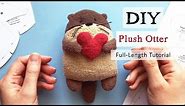 DIY Plush Otter — Full Length Tutorial and Free Otter Sewing Pattern