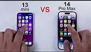 iPhone 14 pro vs iPhone 13 mini | SPEED TEST