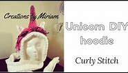 EASY Unicorn crochet Hoodie with Scarf