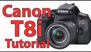 Canon T8i Full Tutorial Training Overview (Canon 850D / Kiss X10i)