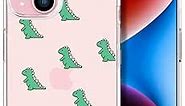 Compatible with iPhone 15 Case Cute Dinosaur for Women Girls Girly Designer Phone Case Clear with Design,Case Compatible with iPhone 15 Case Transparent Dinosaurs