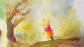Winnie The Pooh Watercolor Timelapse