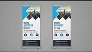 Professional Roll Up Banner Design - Photoshop Tutorial
