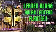 Leaded Glass Solar Lantern Planter