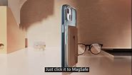 HAOBOBRO Designed for iPhone 15 Case with Stand - Kickstand Case Compatible with MagSafe, Anti-Scratch Hard PC Back + Shockproof TPU Bumper - Slim Phone Case Cover for iPhone 15 - Clear