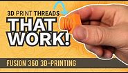 3D Printed Threads - Model Them in Fusion 360 | Practical Prints #2