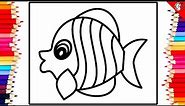 Colorful fish Coloring Pages | Creative Fun for Kids and Adults!