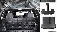 powoq Compatible with 2020-2024 Hyundai Palisade Floor Mat Cargo Mat Backrest Mat Replacement for 2020-2022 2023 2024 Hyundai Palisade 7&8 Seats Accessories (Trunk Mat with Backrest Mat+Floor Mat)