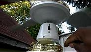 NEW FAN: 42" White & Polished Brass SMC Laguna Ceiling Fan