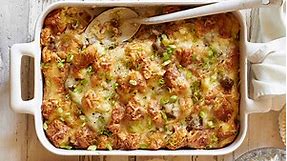 Cheesy Sausage-And-Croissant Casserole