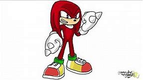 How to Draw Knuckles the Echidna from Sonic (Easy)