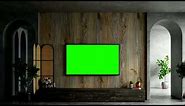 Wall TV Room Green Screen