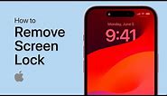 How To Remove Screen Lock on iPhone - Easy Tutorial