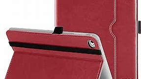 DTTO iPad Mini 4 Case, Premium Leather Folio Stand Cover Case with Multi-Angle Viewing and Auto Wake-Sleep Function, Front Pocket for Apple iPad Mini 4 - Red