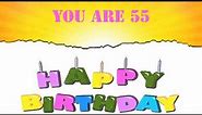 55 Years Old Birthday Song Wishes