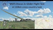 Microsoft Flight Simulator: A Discus 2C glider cross-country flight