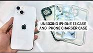 UNBOXING iphone 13 case & iphone charger case | AESTHETIC