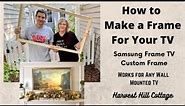 How to Make a Frame for Your TV, Samsung Frame TV, Custom Frame, Mantle Decor, DIY Home Decor
