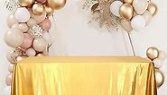 Sequin Rectangle Tablecloth 60 x 84 Inch, Sparkle Glitter Table Cloth for Parties, Decorative Shiny Tablecloths for Wedding Birthday Banquet, Gold