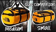 The North Face Duffel Bag Size Comparison SMALL vs MEDIUM, which one is better for travelling