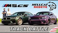 2022 BMW M5 CS vs Dodge Charger Hellcat Redeye // DRAG RACE, ROLL RACE & LAP TIMES