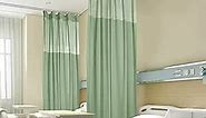 Fcosie Hospital Curtain Room Divider Curtain Drapes with Flat Hooks Cubicle Curtain Divider Privacy Screen for Hospital, Medical Clinic, Lab, School Nursery, (1 Panel, Olive, 5ft Wide x 7ft Tall)
