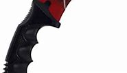 Milaloko Red Karambit Trainer Knife Without Cutting Edge Karambit Practice Training Knife with Sheath for Beginner 100% Safe Trainer Tool