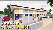 Small House Design 3x7 (21 SQM) Apartment FULL PLAN