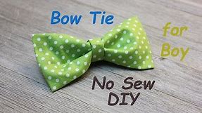 No Sew DIY Boy's BowTie Easy Tutorial