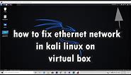 How To Enable Internet (wifi) In Kali Linux On Virtual Box | Just 9 Commands On Terminal