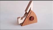 Wooden Adjustable Phone Holder, cell phone stand diy plans