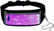 LED Running Fanny Pack Women Men Rave, 7 Colors Changing Light Up Pouch Belt, Rechargeable Luminous Runner Waist Bag Fit iPhone 11/12/ 13 Larger To 6.5’’