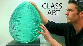 GLASS ARTIST SCULPTING an EGG from BROKEN GLASS | James Parker Sculpture