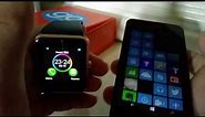 How to pair GT08 smartwatch to Nokia Lumia Windows Phone