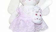 Knitted Plush Series Bunny Stuffed Animal First Crochet Stuffed Animal kids rabbit toy Designed Outfits and Heartfelt Details Cute Plush Bunny Toy - Ideal for All Ages, Soft and Safe for Kids