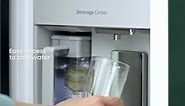 Samsung Bespoke 23 cu. ft. 4-Door French Door Smart Refrigerator with Beverage Center in White Glass, Counter Depth RF23BB860012