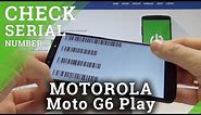 How to Check IMEI in MOTOROLA Moto G6 Play - Set Up Serial Number