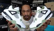 Jordan Seafoam 4s / Oil Green 4s Review with On Feet Footage