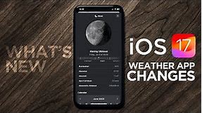 What's new in iOS 17 Weather app 2023