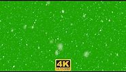 4K Calm Snow falls vertically down Loop Greenscreen effect Chromakey | Copyright free