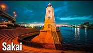 堺 堺旧港と旧堺燈台 Osaka Night Walk - Sakai Port Ruins & Lighthouse 4K HDR Japan