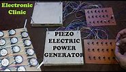 how to make Piezoelectric Generator | PIEZO ELECTRICITY GENERATION | Piezo footstep power generator